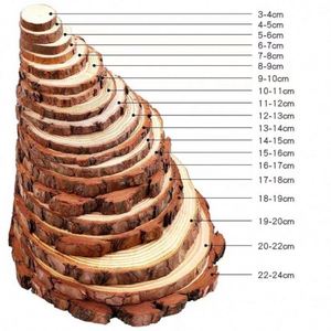 Rodajas de Madera Natural Redondas, Círculos de Madera sin Acabado para Manualidades, Artes y Proyectos de Bricolaje Navideños - Product Image 2
