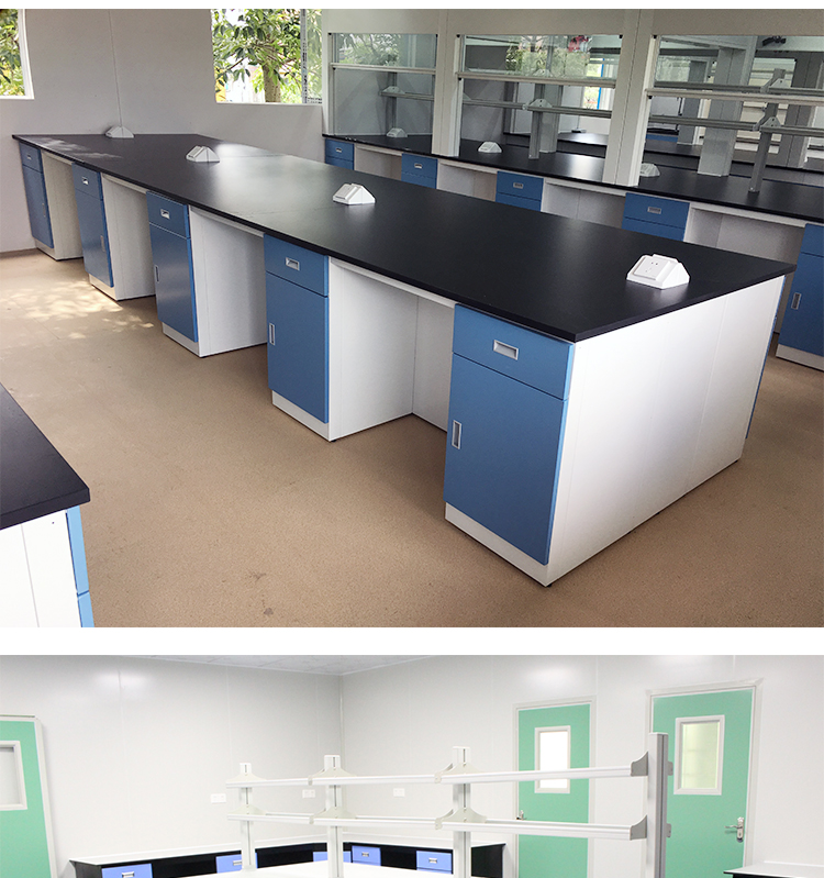 Chemical-resistant all steel bench, Electronic Biology Central Laboratory Island Work bench/