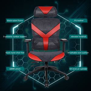 Chaises de jeu ergonomiques avec accoudoirs réglables en 3D, chaises de <span class=keywords><strong>bureau</strong></span> pour joueurs, vente en gros d'usine - Product Image 4