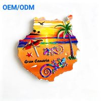 Imán de Resina 3D Personalizado para Refrigerador, Recuerdo de Gran Canaria, España, Imán con Relieve de Lagarto de Playa, Venta al por Mayor para Tiendas de Regalos Turísticos y Decoración