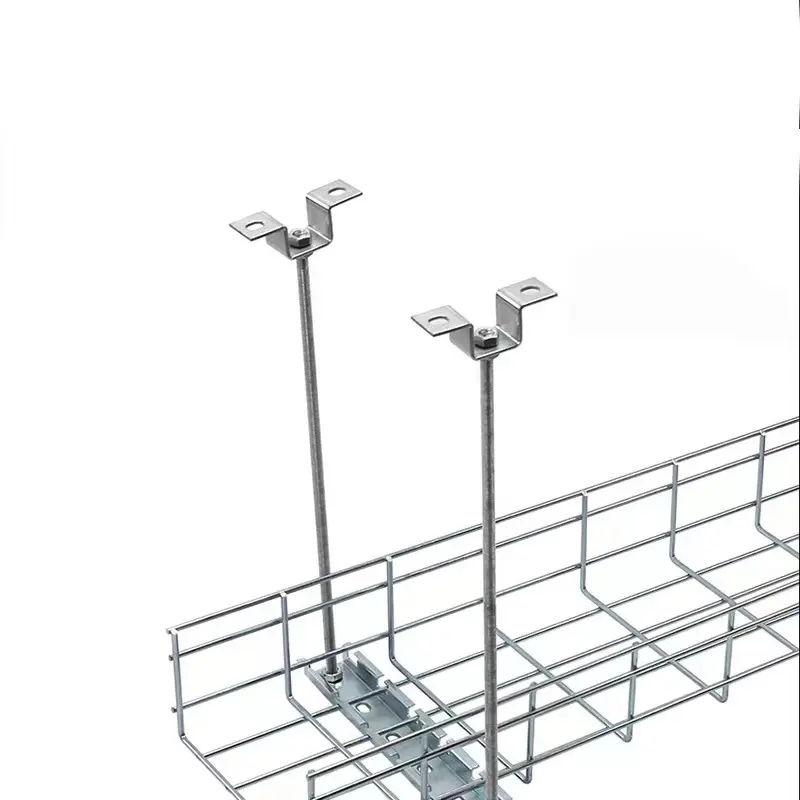 Grid bridge 50*50 galvanized cable tray mesh wire trough stainless steel open computer room cable rack