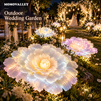 MOMOVALLEY Lampe à fleur de lotus en fibre optique illuminée 12V 4W à changement de couleur pour la décoration paysagère de jardin, Fournisseur OEM