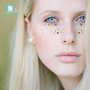 Halloween Christmas Festival dei tatuaggi glitterati adesivi lentiggini del tatuaggio delle donne metallizzato luna faccia tatuaggi temporanei - Product Image 2