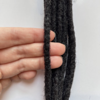 Commercio all'ingrosso 100% fatto a mano 10 pollici 0.4cm mix nero con estensioni dei capelli all'uncinetto umani di colore bianco microserrature dread lock extension