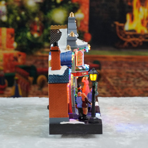LED Musical Street <strong>House</strong> With Kid Moving Battery Operation Plastic Material <strong>Christmas</strong> <strong>Village</strong> <strong>Decoration</strong> - Product Image 2
