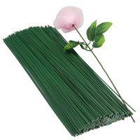 Großhandel Blumen stiele Draht 50cm Braun Blumen stiele Grün Weiß Papier Eingewickelt Draht Kuchen Dekoration Fondant Werkzeuge