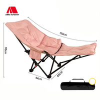 Nouvelle chaise longue de camping pliable, confortable, portable, épaisse, imperméable, résistante aux taches et multi-positions.