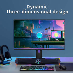 Altavoces Portátiles con Luz RGB Colorida RTS, Inalámbricos con Sonido Estéreo, Mini Bluetooth para Juegos de PC, Computadora, Teléfono Móvil - Product Image 2