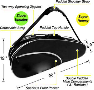 Muestra Gratuita, Bolsa de Deporte Plegable Impermeable con Logotipo Personalizado al por Mayor, Bolsa de Viaje para Gimnasio, Tenis, Bádminton, Raqueta, Mochila - Product Image 2