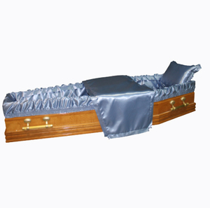 F405-2 # De La France Blanc Satin Cercueil Cercueil Intérieur Doublure Funéraire Bord Ondulé Oreiller Accessoires Cercueil Funerailles - Product Image 4
