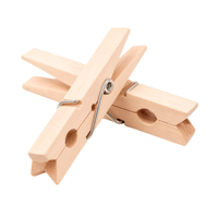 Pinzas de Ropa de Madera de Abedul Natural Ecológicas, Resistentes, con Resorte, para Secar Ropa en Casa