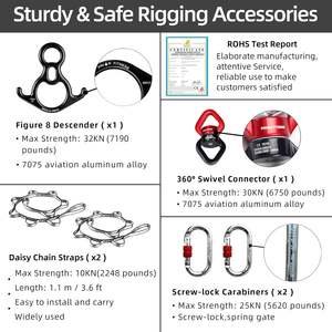 Ensemble de soie de yoga aérien de 9 mètres, hamac de yoga en nylon 40D, kit de soie aérienne trapèze pour <span class=keywords><strong>cirque</strong></span>, acrobatie - Product Image 3