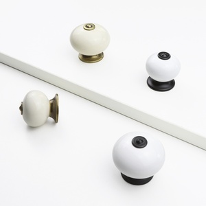 Antieke Keramische Kast Handgrepen Ladeknoppen Trekt Garderobedeurklink Eenvoudig Enkel Gat Meubelladehandvat Hardware - Product Image 3