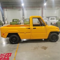 Mini pick-up électrique 72V, carrosserie compacte de 3475 mm, cabine en acier deux places, capacité de charge de 500 kg, pour l'entretien des jardins et des campus