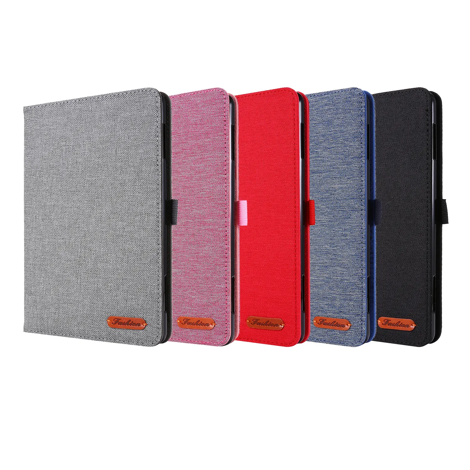 Capa de couro PU de tecido fino com suporte capa protetora para tablet Amazon Kindle Fire HD10 2023 10.1 "Capa de couro para tablet