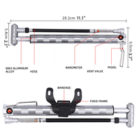 Pompe à air pour mini-vélo PRO STAR JG-P-D-004 - Haute pression (11 bars/160 PSI) en alliage d'aluminium, valve Schrader/Presta, design portable