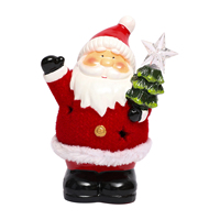 Céramique Agitant Décorations De Noël Chiffres Bonhomme De Neige En Céramique LED En Céramique Éclairé Offre Spéciale Noël Ornement De Sapin De Noël Rouge Sol