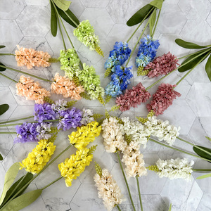 Hecho a mano pequeño 3 <span class=keywords><strong>tenedor</strong></span> lavanda Artificial flor suave Pastoral boda tema Pan tejido Material para el hogar Acción de Gracias - Product Image 3