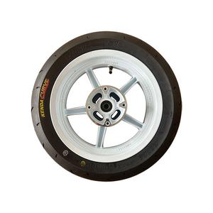 Nuevas llantas de aluminio para motocicleta de 12 pulgadas (delanteras y traseras) con neumáticos 110/70-12 120/70-12 (Kend* Blanco Termofusible) - Product Image 1