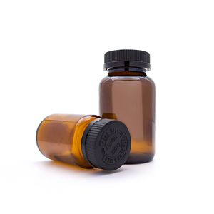 Bottiglia per Reagenti in Vetro Ambrato a Bocca Larga - <span class=keywords><strong>500</strong></span> <span class=keywords><strong>ml</strong></span>, Contenitore da Laboratorio Resistente alla Corrosione Chimica. - Product Image 1