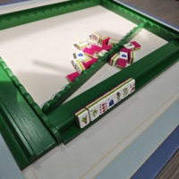 Supports de Mahjong avec poussoirs, ensemble de règle américaine en bois de 20 pouces, tige de poussée et organisateur de cartes deux-en-un