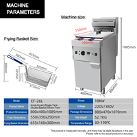 Friteuse électrique verticale à commande informatique pour usage commercial dans les restaurants, bars et fast-foods