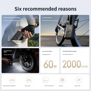 Bomba de Aire/<span class=keywords><strong>Compresor</strong></span> Portátil Original ODM MIJIA MJBXCQBQW <span class=keywords><strong>para</strong></span> Bicicleta/Motocicleta/Auto/Scooter/Baloncesto |   Carga Tipo-C - Product Image 5