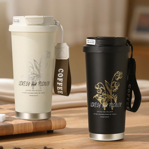 Gobelet <span class=keywords><strong>isotherme</strong></span> en acier inoxydable personnalisé avec logo, capacité 500 ml, <span class=keywords><strong>tasse</strong></span> à café <span class=keywords><strong>de</strong></span> bureau avec couvercle sous vide pour cadeaux d'affaires - Product Image 3