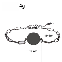 Bracelet rond en acier inoxydable gravable personnalisé Ywyougang, chaîne à maillons trombone avec breloque pour femme, idéal pour le quotidien et les cadeaux
