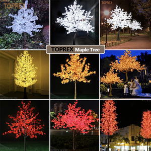 Arbre d'érable artificiel à feuilles blanches LED chinoises Toprex pour événements de mariage et fêtes, décoratif, 3M 2.5M, pour extérieur et jardin - Product Image 4