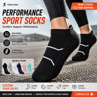Chaussettes de trail anti-ampoules à séchage rapide, antibactériennes, en fibre de bambou, respirantes, échantillon gratuit, lettres personnalisables