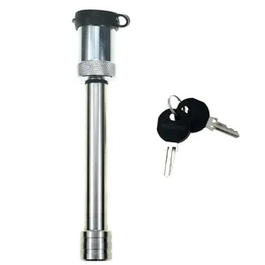 YH1959 Dumbbell Shaped Stainless Steel Trailer Hitch Lock 5/8'' Towing Coupler Lock With 2 Keys