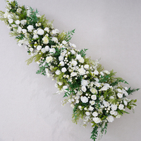 L2417 Série Végétation Blanche, Arche de fleurs artificielles en soie, Décoration de toile de fond pour mariage et banquet