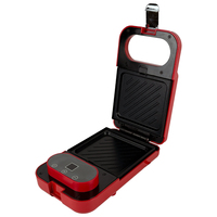 Machine à sandwich multi-plaques automatique 650W, 220-240V, plaques antiadhésives, minuterie numérique 30 minutes, cordon