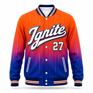 Veste de baseball par sublimation, veste de baseball basique, impression à la demande, modèles vierges, vestes de baseball personnalisées, livraison directe - Product Image 1