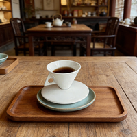 Tasses à expresso de luxe en porcelaine fine, ensemble de tasses à café noires pyramidales petites avec soucoupes, tasses à thé Demitasse, promotion écologique Europe
