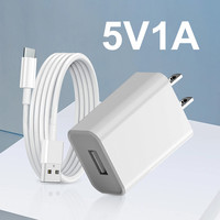 Tête de chargeur de téléphone portable avec logo personnalisé Alimentation mobile Charge rapide US 5v/1a Chargeur mural micro USB