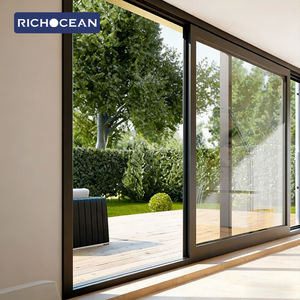 Portes coulissantes en aluminium RICHOCEAN Foshan, Porta Scorrevole pour maison, portes à double vitrage <span class=keywords><strong>avec</strong></span> <span class=keywords><strong>moustiquaire</strong></span> - Product Image 3