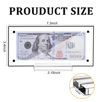 RAY YI Cadre de présentation de billets de banque en acrylique transparent de luxe, fait main, sur mesure, pour la vente en gros