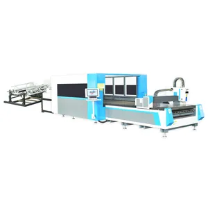 3015 4015 6015 4020 6020 Metal Coil Automatic Decoil Leveling Fiber Laser Cutting Production Line