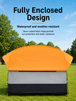 Tente de hayon de SUV améliorée avec port de climatisation, pare-soleil étanche, tente de camping arrière pour voiture pour les voyages en plein air
