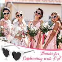 Lunettes de soleil personnalisées en forme de cœur LOGO personnalisé Lunettes de fête pour mariage