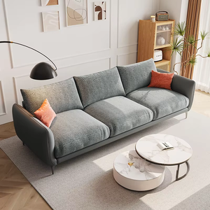 Estilo Moderno Minimalista, Lujo Ligero, Diseño en Bloques de Color, Sofá Recto de Tres o Cuatro Plazas, Ideal para Alojamiento y Desayuno - Product Image 3