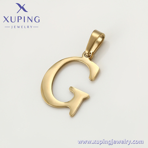 A00573025 Xuping เครื่องประดับแฟชั่นของขวัญง่ายคลาสสิกตัวอักษรกลาง <span class=keywords><strong>g</strong></span> 14K สีจี้สแตนเลส - Product Image 3
