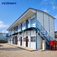 VICDOWEX Maison préfabriquée économique et contemporaine, modulaire, épaissie, type K, panneaux sandwich en acier, assemblage rapide, temporaire