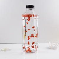 Bouteille en plastique vide de 1000 ml avec bouchon à vis carré pour jus frais, eau et boissons – Vente en gros OEM/ODM à prix abordable