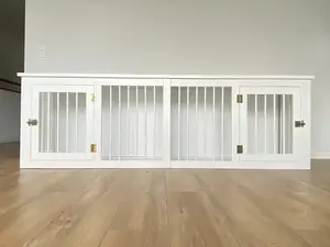 Suministro de fábrica, Perrera de doble puerta, caja de madera hecha a mano para perros, muebles de Casa de mascotas de madera - Product Image 2