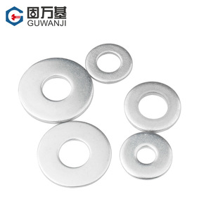 Rondelles plates Guwanji M3 M4 M5 M6 M8 M10 M12 M30 en acier au carbone zingué de qualité A pour l'industrie de la construction - Product Image 1