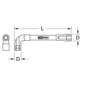 KS TOOLS - 517.0436 ULTIMATEplus Clé à douille double avec centre de passage-EAN 4042146208847 CLÉS À DOUILLE COUDÉES - Product Image 3