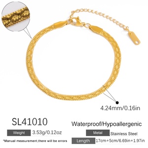 Pulsera de Acero Inoxidable para Mujer Zoryn, Chapado en Oro Real de 18K, Diseño de Cadena con Eslabones, Estilo Moderno INS, para Aniversario - Product Image 6